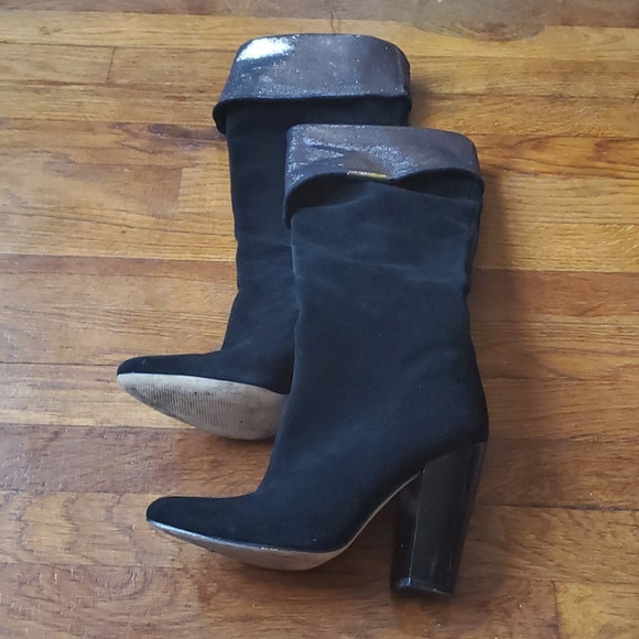 Calvin Klein Suede Convertible Knee High Boots - Picture 11 of 16